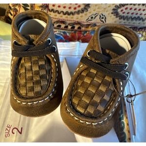 Twister Infant Carson Bucker Casual Brown Shoes 4424802 Size 2 NIB